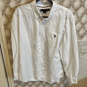 Men’s US Polo Assn White Casual Button Down Shirt